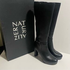 Naturalizer Fenna Black Heeled Boots Sleek Design NWT/NIB